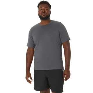 MEN'S SHORT SLEEVE HTHR TECH TOP, Dark Grey Heather, T-Shirts & Tops