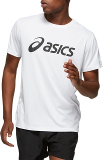ランニンググラフィックショートスリーブトップ ブリリアントホワイト メンズ Tシャツ ポロシャツ Asics