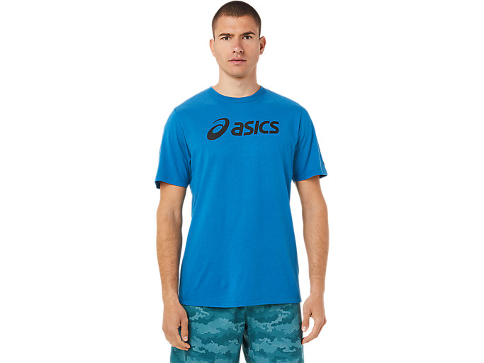 Image 1 of 6 of Unisex Reborn Blue XG SHORT SLEEVE LOCKUP LOGO TEE Unisex Short Sleeve Shirts