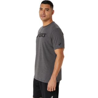 UNISEX XG SHORT SLEEVE LOCKUP LOGO TEE | Dark Grey Heather