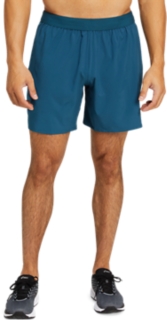 asics blue shorts
