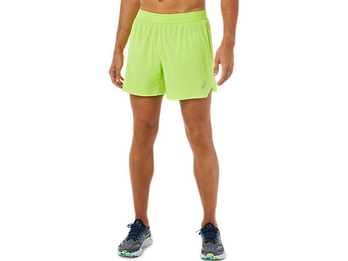 Image 1 of 6 of Homem Hazard Green ROAD 5IN SHORT Men's Sports Shorts