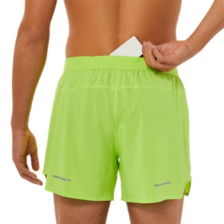 MEN\'S ROAD 5IN | | | Hazard ASICS Green Shorts SHORT