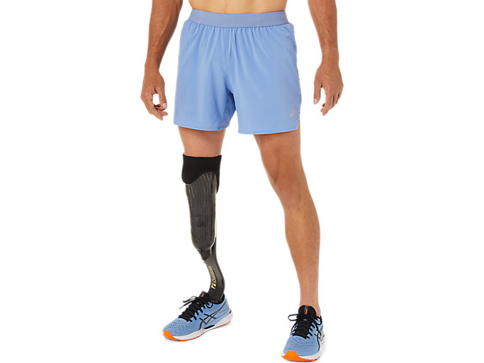 Image 1 of 6 of Men's Blue Harmony ROAD 5IN SHORT Men's Sports Shorts