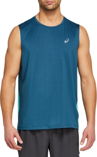 RACE SINGLET | Magnetic Blue/Techno Cyan | Sleeveless Shirts | ASICS