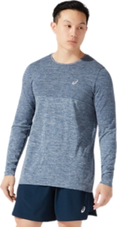 MEN'S RACE SEAMLESS LONG SLEEVE, French Blue, Long Sleeve Shirts