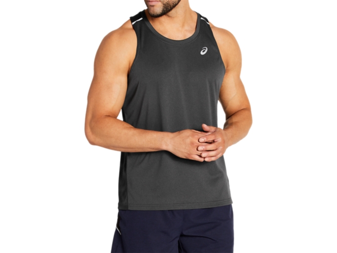 MEN'S PR LYTE SINGLET | Graphite Grey Linear Illusion Print ...