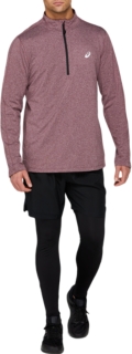 Download Men's COLD WEATHER HALF ZIP | DEEP MARS HEATHER | Long ...