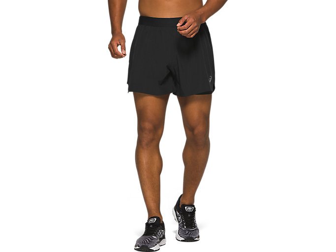 Image 1 of 6 of Homem Performance Black ROAD 2-N-1 5IN SHORT Men's Sports Shorts