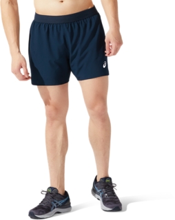 MEN\'S ROAD SHORT Blue/French | 2-N-1 | French | Shorts Blue ASICS 5IN