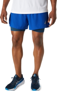| MEN\'S Blue Shorts 2-N-1 5IN ASICS SHORT ROAD | Monaco Blue/French |