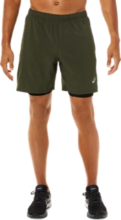 MEN'S 7IN 2 IN 1 | Olive Green/Performance Black | Shorts | ASICS