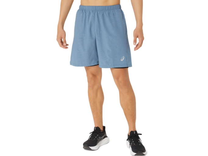 MEN'S 7IN 2 IN 1 SHORT | Steel Blue Nagashi Tech | Shorts | ASICS