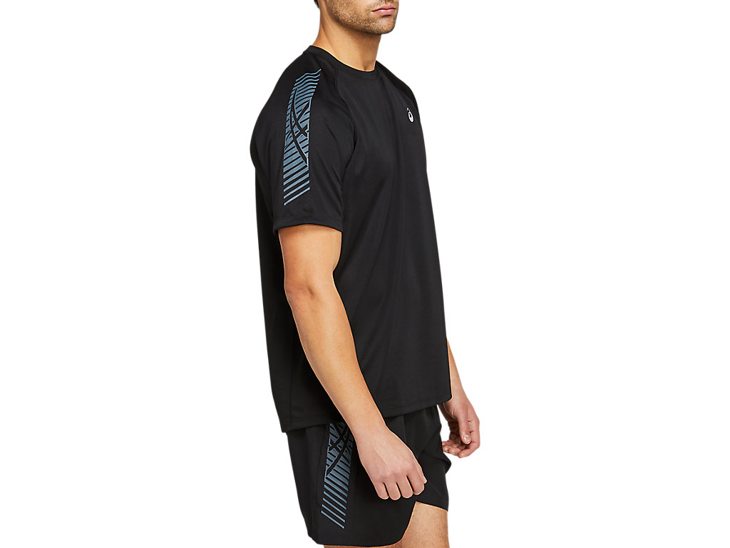 T-Shirts MEN\'S TOP | Grey | SLEEVE Tops ASICS & Performance Black/Carrier ICON | SHORT