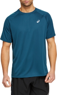 asics t shirt cyan