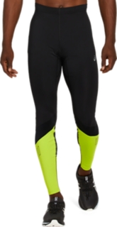 MEN S LITE SHOW TIGHT Performance Black Lime Zest Pants