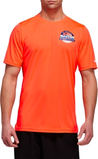 Men's LA Marathon PR Short Sleeve | Flash Coral | T-Shirts & Tops | ASICS