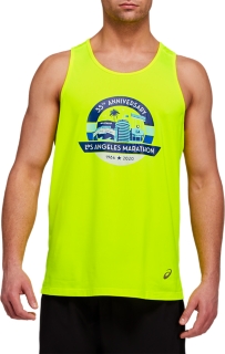 MEN'S LA Marathon Run Singlet, Safety Yellow, Sleeveless Shirts