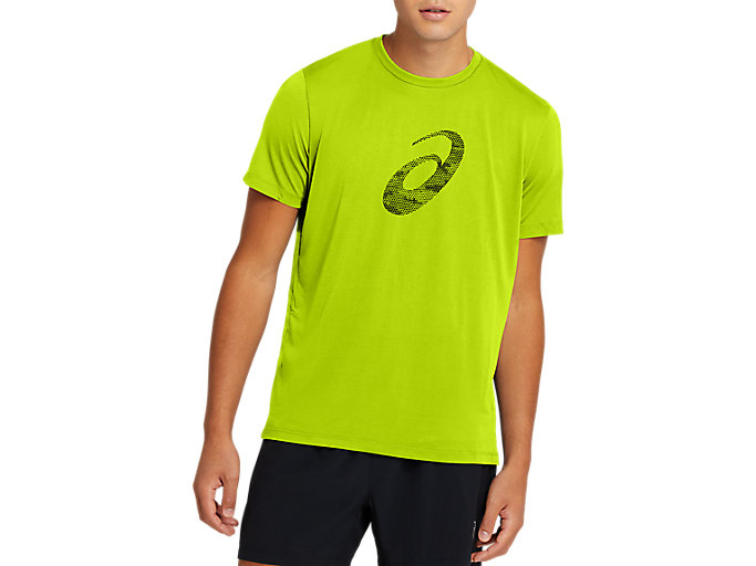 Image 1 of 6 of Men's Lime Zest/Performance Black SPORT GPX SS TOP Men's Sports Short Sleeve Shirts