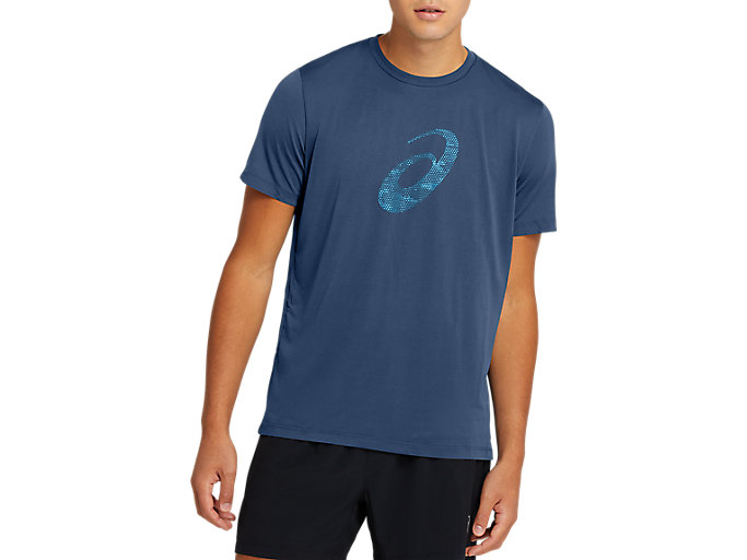 Image 1 of 6 of Homme Grand Shark/Island Blue SPORT GPX SS TOP Tops à manches courtes pour hommes