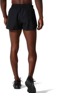 Men s SILVER SPLIT SHORT Performance Black Shorts ASICS