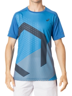 ランニングクイックマジックショートスリーブトップ リボーンブルー メンズ Tシャツ ポロシャツ Asics