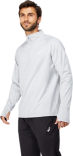 MEN'S THERMOPOLIS QUARTER ZIP, Light Grey Heather, Long Sleeve Shirts