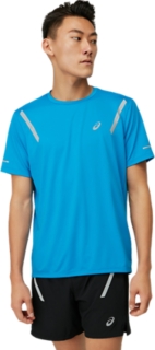 MEN'S LITE-SHOW SHORT SLEEVE TOP | Electric Blue | T-Shirts & Tops | ASICS