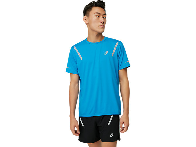 Image 1 of 6 of Men's Electric Blue LITE-SHOW SS TOP Men's Sports Short Sleeve Shirts