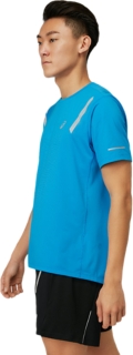 MEN'S LITE-SHOW SHORT SLEEVE TOP | Electric Blue | T-Shirts & Tops | ASICS