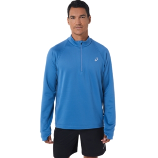 MEN'S THERMOPOLIS WINTER 1/2 ZIP | Azure | Long Sleeve Shirts | ASICS