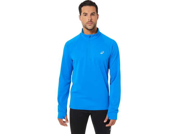 MEN S THERMOPOLIS WINTER 1 2 ZIP Electric Blue T Shirts Tops ASICS