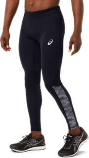 Mens ASICS black Race Running Tights