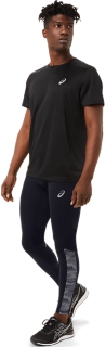 Legginsy męskie do biegania Asics Tight czarno-niebieskie 121090-8123 -  Cena, Opinie – Sklep