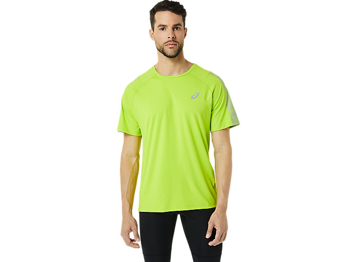 Image 1 of 6 of Men's Lime Zest SPORT RFLC SS TOP Men's Sports Short Sleeve Shirts