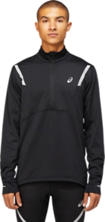 MEN'S LITE-SHOW WINTER 1/2 ZIP TOP | Performance Black | Long Sleeve Shirts  | ASICS