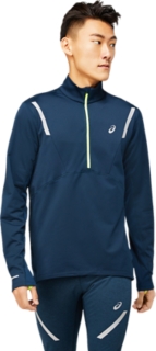 MEN'S LITE-SHOW WINTER 1/2 ZIP TOP | French Blue | Long Sleeve Shirts |  ASICS