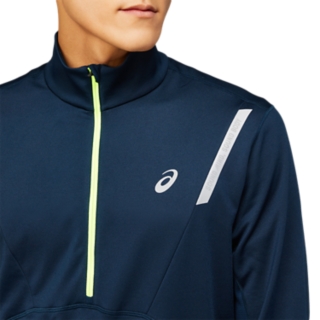 ASICS Long Shirts LITE-SHOW | Blue 1/2 ZIP WINTER French TOP | Sleeve | MEN\'S