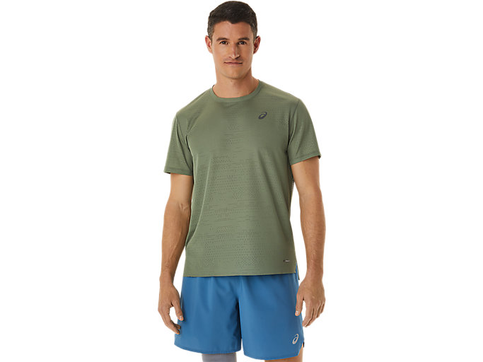 Image 1 of 7 of Men's Lichen Green VENTILATE ACTIBREEZE SS TOP Men's Sports Short Sleeve Shirts