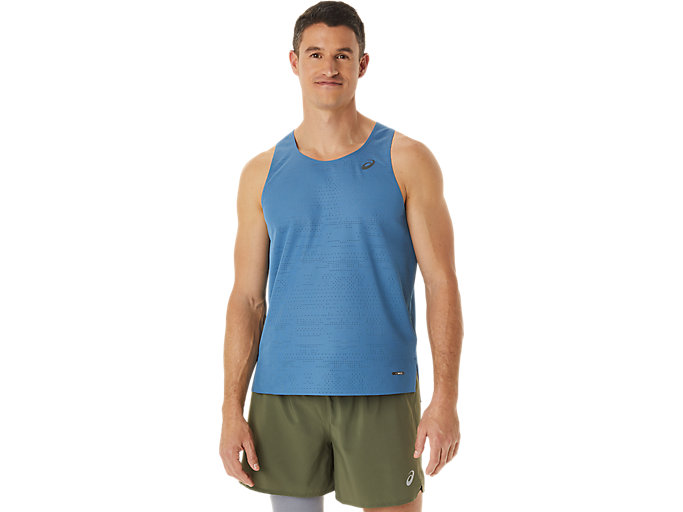Image 1 of 6 of Men's Azure VENTILATE ACTIBREEZE SINGLET Men's Sports Short Sleeve Shirts