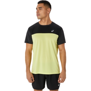 MEN'S RACE SHORT SLEEVE TOP | Performance Black/Glow Yellow | T-Shirts &  Tops | ASICS