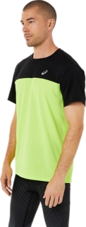 MEN'S RACE SHORT SLEEVE TOP | Performance Black/Hazard Green | T