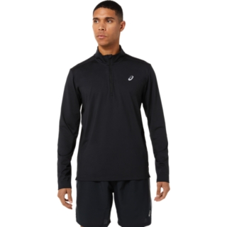 MEN'S READY-SET HALF ZIP, Performance Black, Long Sleeve Shirts