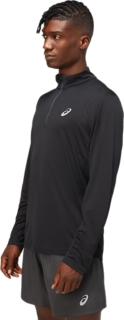 ZIP Long | | Men\'s | UK Sleeve TOP Performance Shirts LS 1/2 CORE Black ASICS