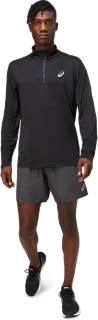 Men's CORE LS 1/2 ZIP TOP | Performance Black | Long Sleeve Shirts | ASICS  UK