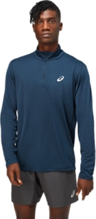 Men's CORE LS 1/2 ZIP TOP, French Blue, Long Sleeve Shirts