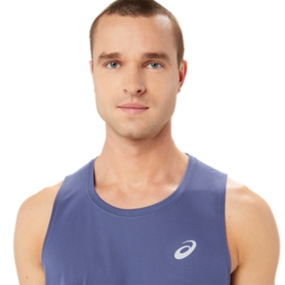 Men\'s CORE SINGLET | Thunder PT Blue | Short ASICS Shirts | Sleeve