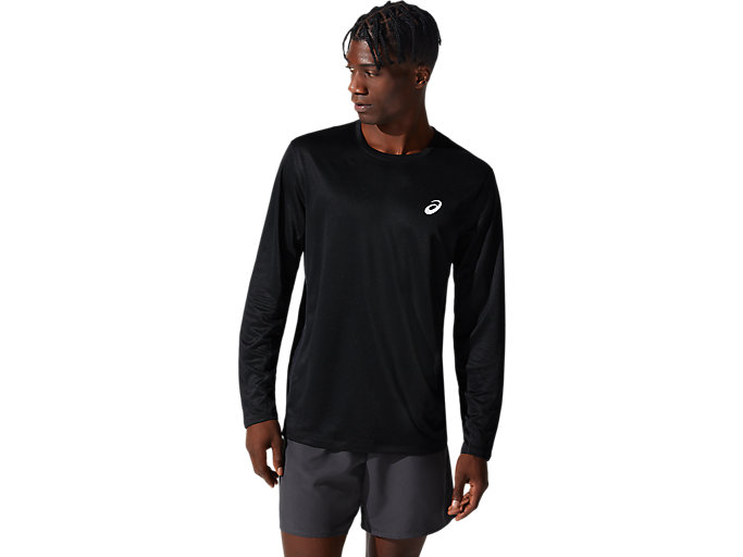 Image 1 of 5 of Men's Performance Black CORE LS TOP Men's Long Sleeve Sports & Running Tops