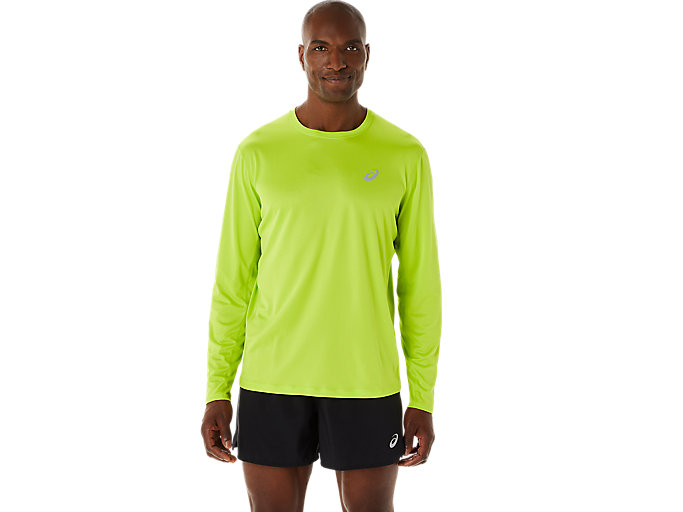 Image 1 of 4 of Men's Lime Zest CORE LS TOP Men's Long Sleeve Sports & Running Tops