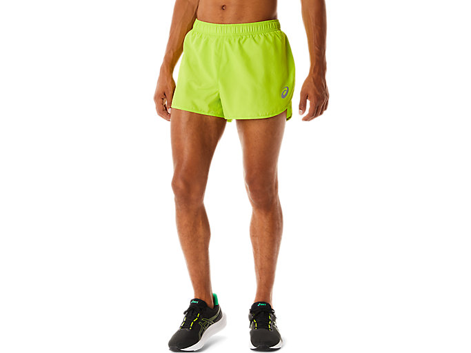 Image 1 of 6 of Men's Lime Zest CORE SPLIT SHORT Men's Running & Sports Shorts